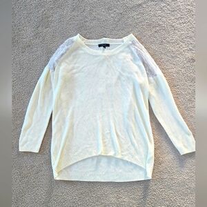 Simply Be Ivory Lace Sleeve Sweater Size 2X